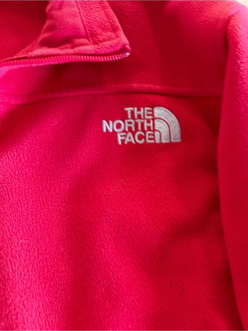 The North Face Red Full-Zip Fleece Jacket Medium